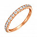 Каблучка із червоного золота з фіанітами 13346/01/0/46
