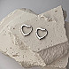 Серьги из серебра в форме сердечек ISA0506-E/12 №5