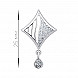 Серьги из серебра с фианитами 40975/12/1/1 №2