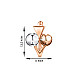 Сережки з комбінованного золота  23813/01/1 №2