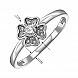 Кольцо из серебра с фианитами 1RI56855-R №3