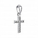 Хрест з білого золота з діамантами 809010/02/1/8007 №2