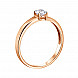 Каблучка з червоного золота з фіанітом S Zirconia  13295/01/1/4028 №2
