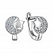 Серьги из серебра с фианитами 1EA91753-E/12/1