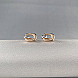 Сережки з комбінованого золота  27074/01/1 №3