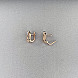 Сережки з комбінованого золота  27074/01/1 №4