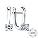 Срібні сережки з фіанітом Tesori Zirconia 40453/12/1/4028