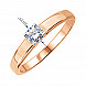 Каблучка з червоного золота з фіанітом S Zirconia  13295/01/1/4028 №3