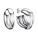 Серьги-кольца из серебра OF032-0046-E/12