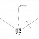 Кольє зі срібла та кераміки з фіанітами SN2910-BW-K/12/1 №2