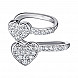 Сережки-кафи зі срібла з фіанітами TB07830-E/12/1