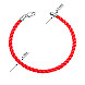 Червоний шовковий браслет зі срібною застібкою  SGrit3mm Red BR ROD №3