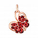 Підвіска з червоного золота з гранатами 550080/01/0/6956