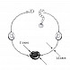 Браслет зі срібла та кераміки SB2824-4-B-B/12 №2