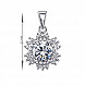 Серебряный кулон с белыми фианитами 1SE62223-P-P/12/1 №2