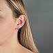 Серьги из серебра в форме сердечек ISA0506-E/12 №3