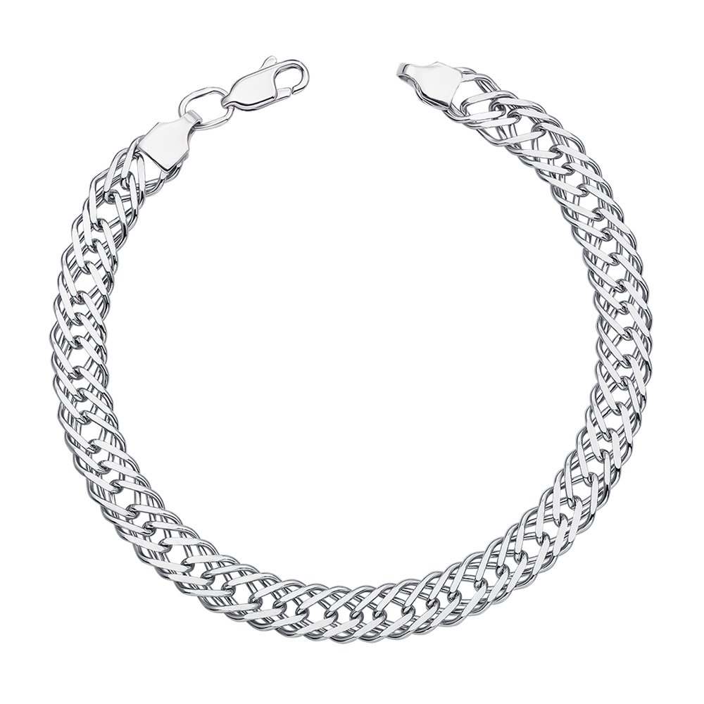 Срібний браслет в плетінні ромб с77913/7